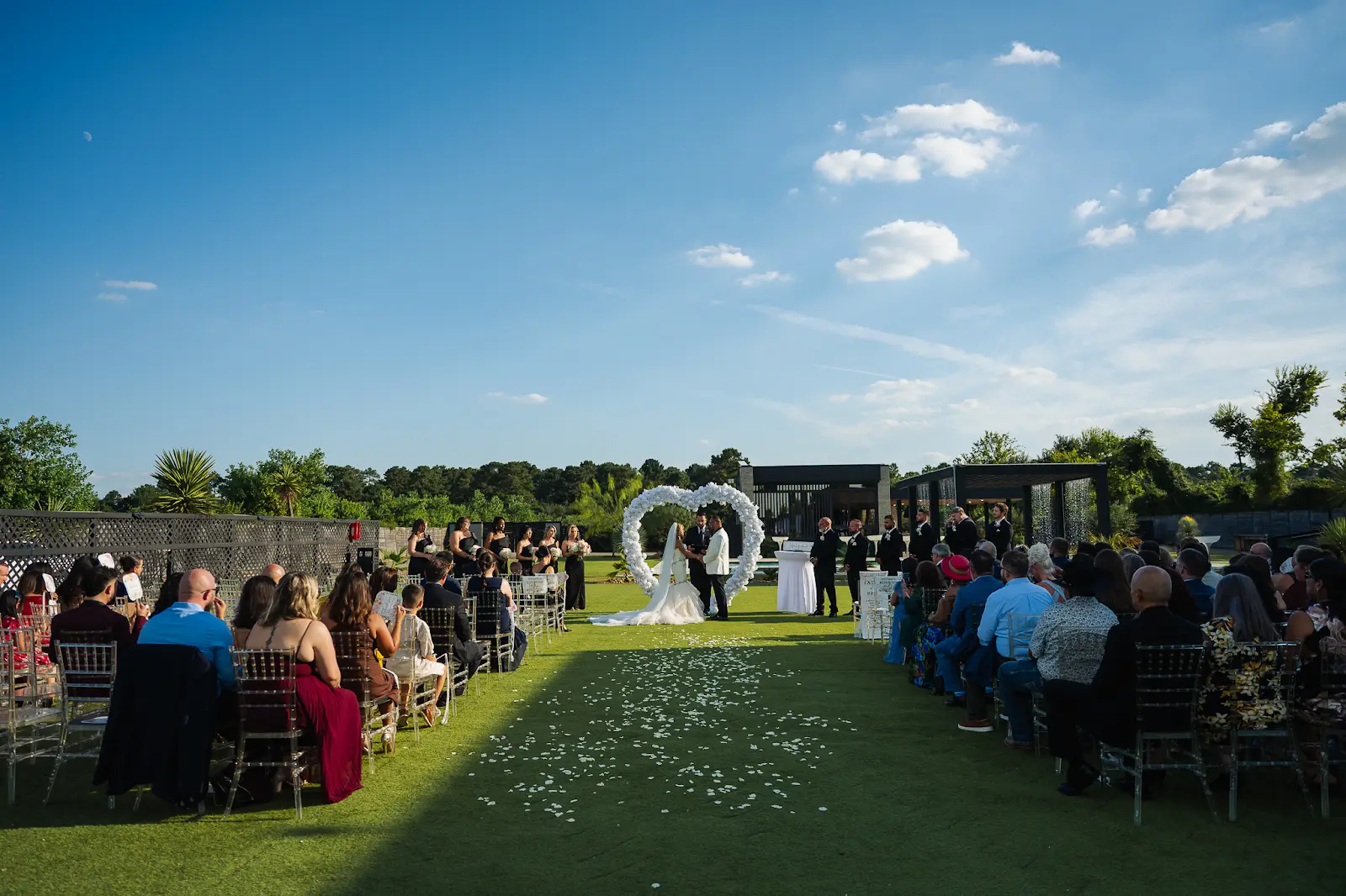 An evening moment from the wedding reception