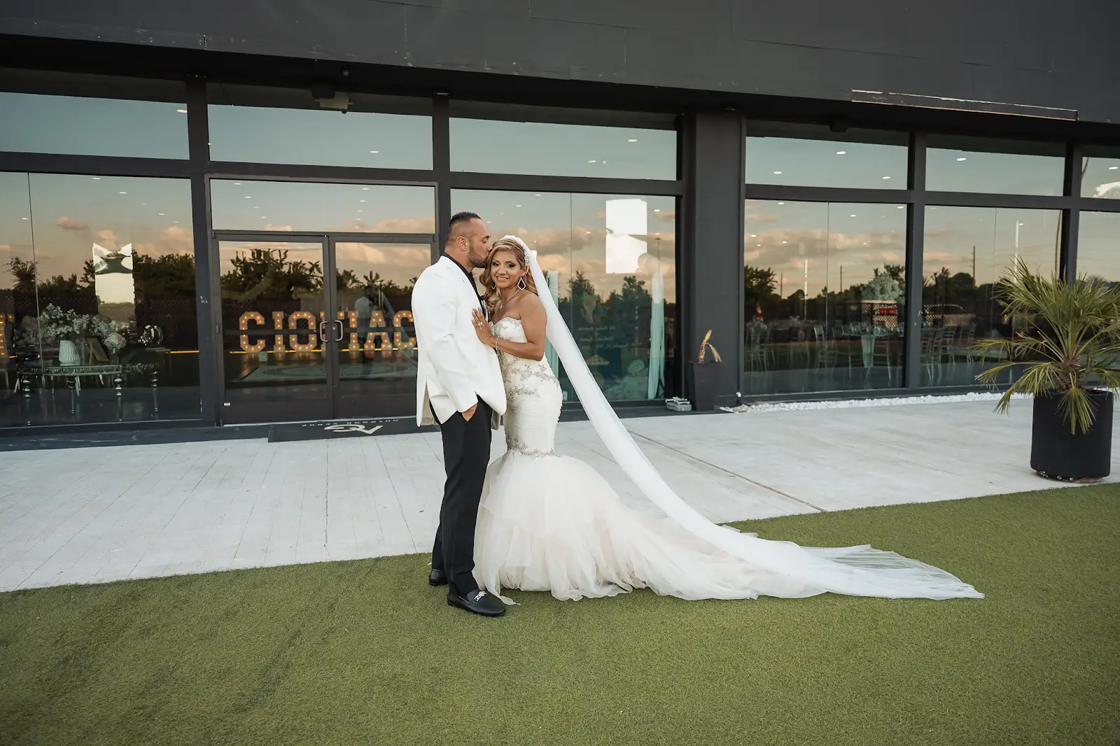 Adrian and Nancy together outside AG Outdoor Venue in Tomball, Texas
