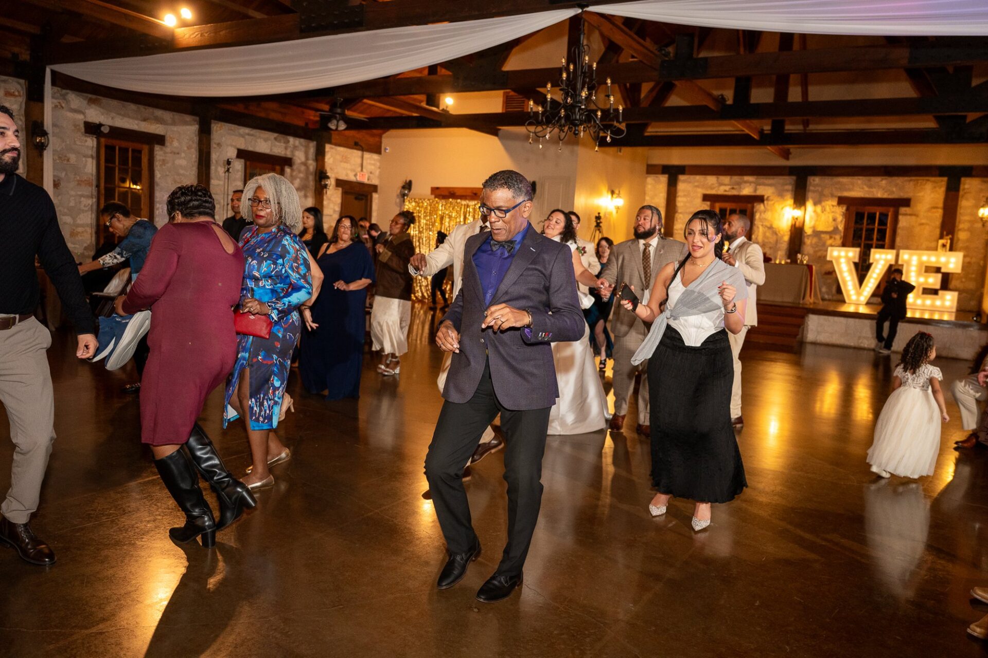 Guests enjoying the wedding reception